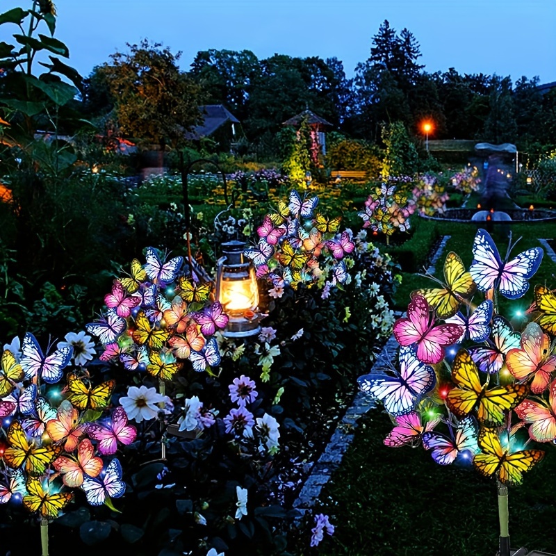 Outdoor Lighting Xmas - أضواء حديقة الفراشة LED بالطاقة الشمسية