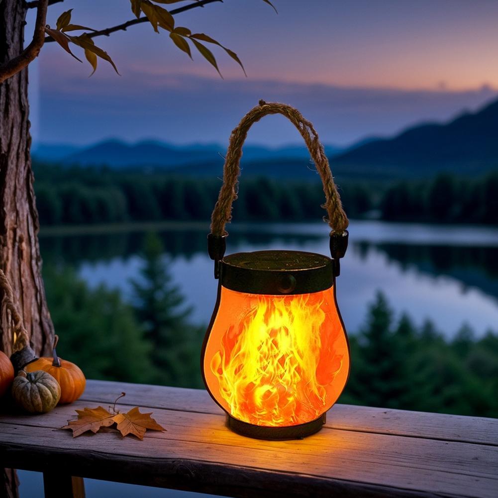 Fire Torch Solar - 4/1 قطعة مصباح لهب يعمل بالطاقة