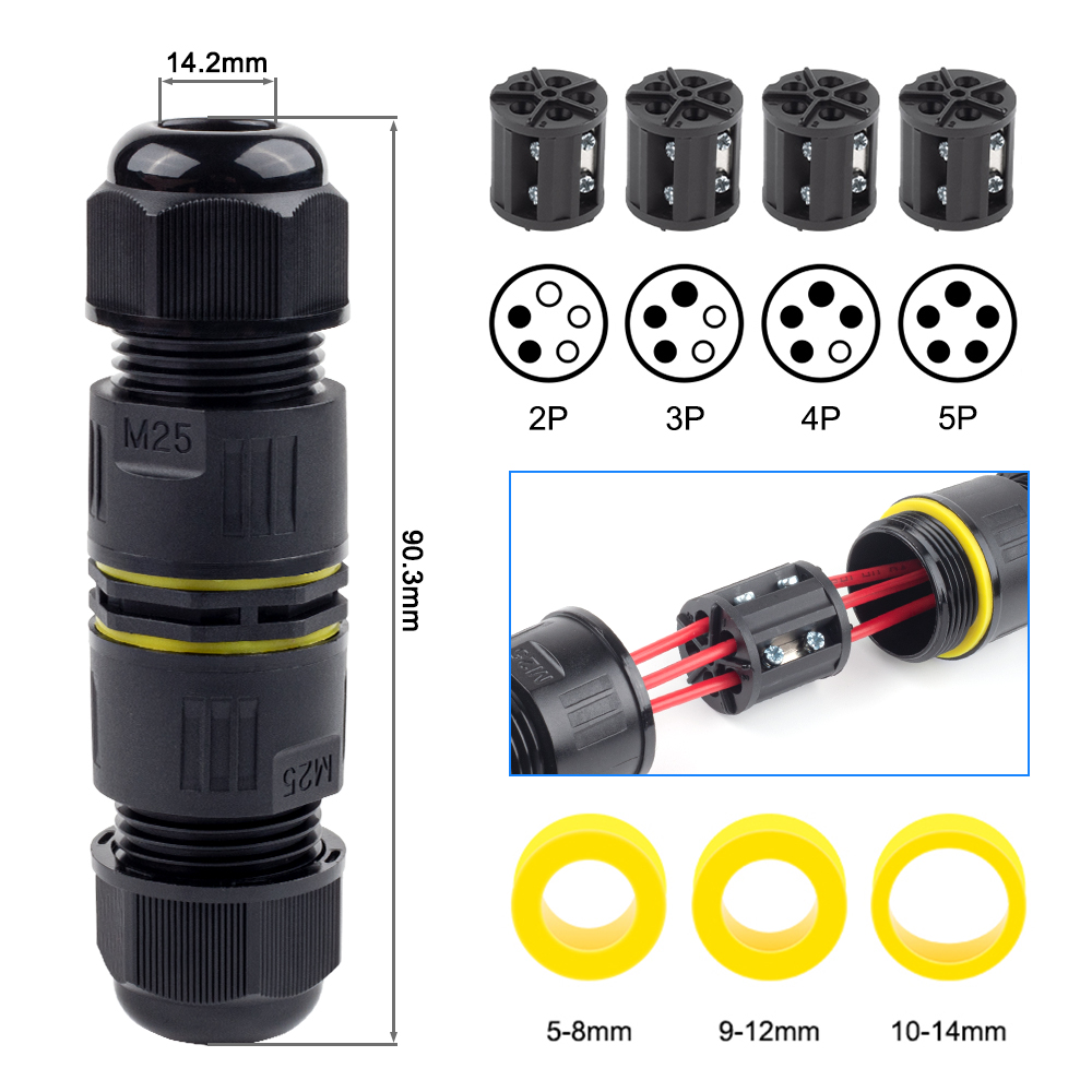 Outdoor Lighting Connectors - IP68 M25 كابلات الموصلات في الهواء