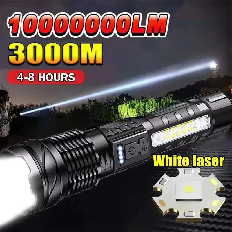 Outdoor Lighting Battery Powered - مصباح يدوي LED قوي مع شاشة