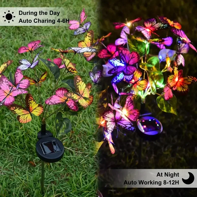 أضواء حديقة الفراشة LED بالطاق - مراجعة Outdoor Lighting Xmas وسعره
