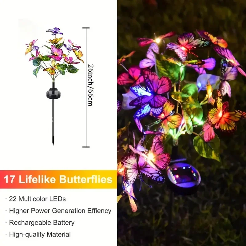 أضواء حديقة الفراشة LED بالطاق - مراجعة Outdoor Lighting Xmas وسعره