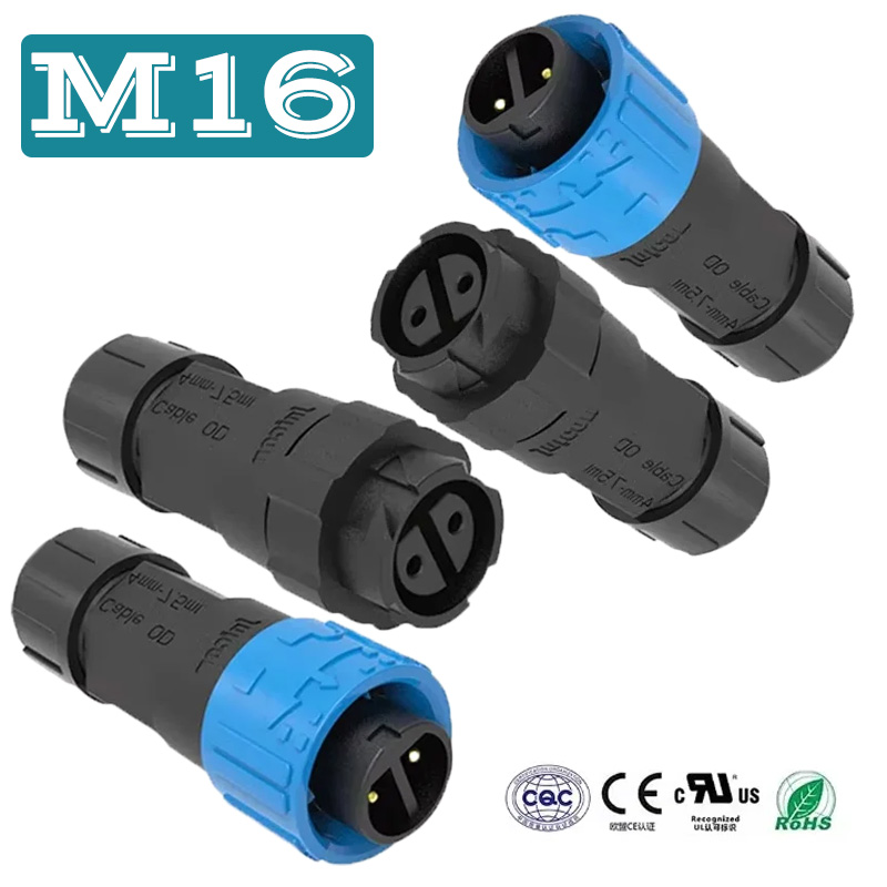 2Pin M16 موصل الطاقة الذاتي قف - مراجعة Outdoor Lighting Connectors وسعره