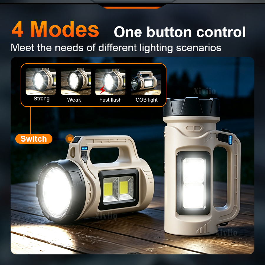 مصباح LED محمول متعدد المشاهد  - مراجعة Fire Torch Solar وسعره