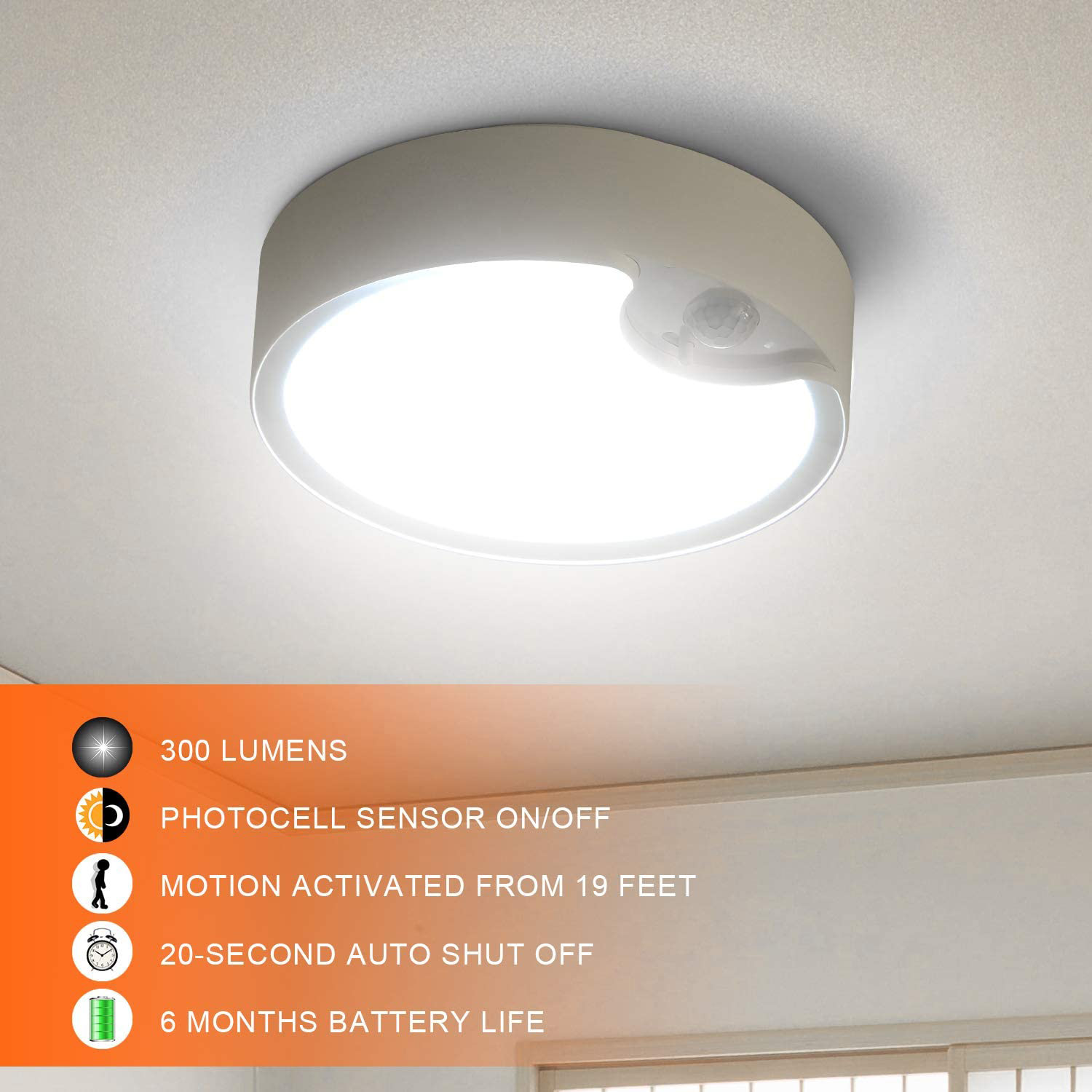 أضواء السقف بمستشعر الحركة تعم - مراجعة Outdoor Lighting Battery Powered وسعره