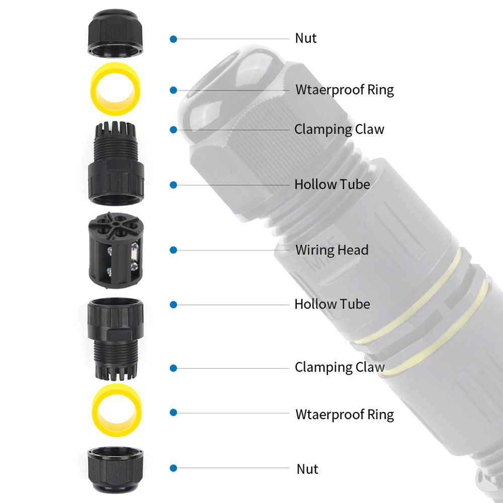 IP68 M25 كابلات الموصلات في ال - مراجعة Outdoor Lighting Connectors وسعره