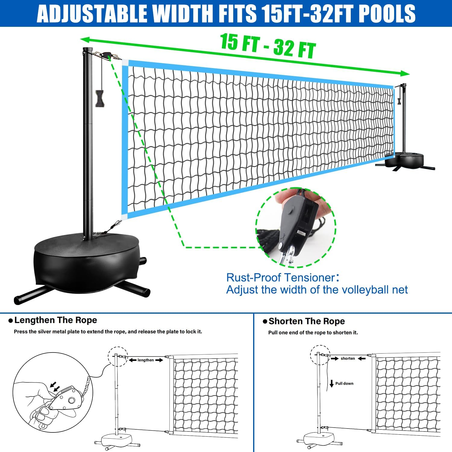 شبكة كرة طائرة محمولة للاستخدا - مراجعة Outdoor Lighting Portable وسعره