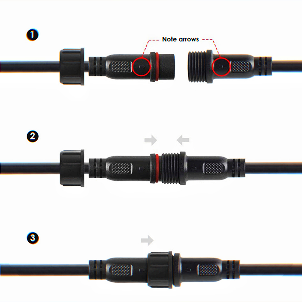 2pin تيار مستمر LED كابل 1 متر - مراجعة Outdoor Lighting Connectors وسعره
