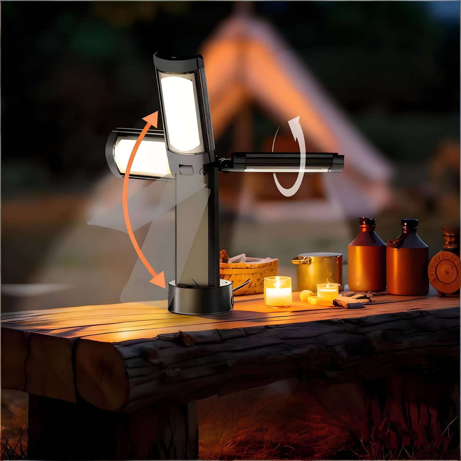 مصباح خيمة تلسكوبي قابل للتعدي - مراجعة Outdoor Lighting Portable وسعره
