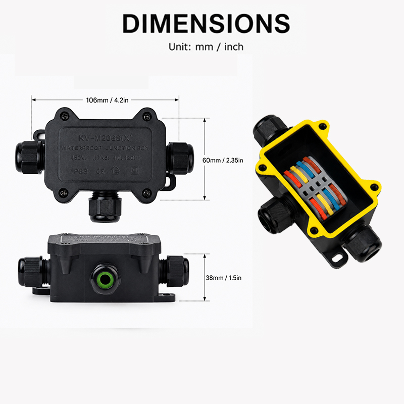 صندوق توصيل مقاوم للماء IP68 ب - مراجعة Outdoor Lighting Connectors وسعره