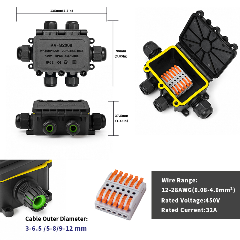 صندوق توصيل كهربائي مقاوم للما - مراجعة Outdoor Lighting Connectors وسعره